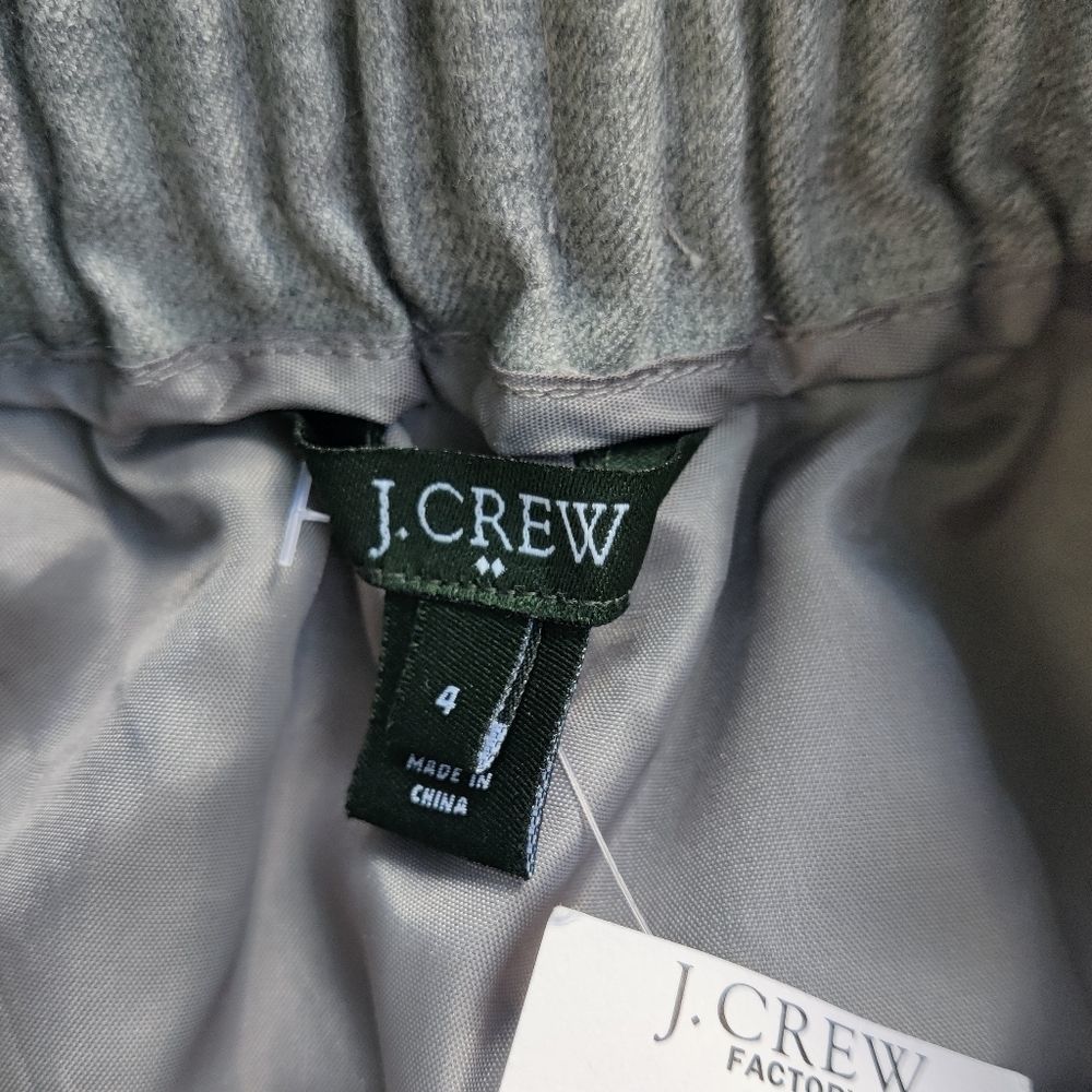 J Crew Factory Gray Paper Bag Skirt Mid Thigh Size 4 - Picture 6 of 7